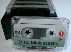 Neutrale Minikassette M60 2x30 Minuten, 5er-Pack